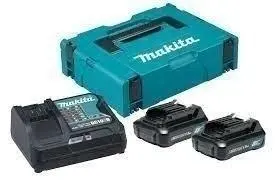 Baterijski komplet Makita 12V 2x1.5Ah (BL1016X2 + DC10SB)