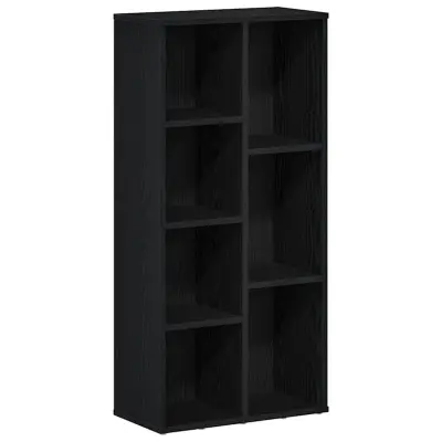 vidaXL Knjižna omara črn hrast 50x25x104 cm inženirski les