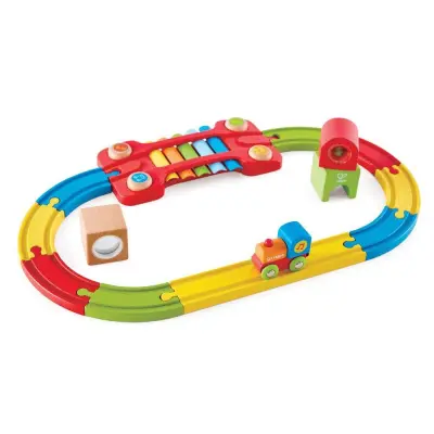 Jouet éducatif en bois Hape Chemin de fer sensoriel