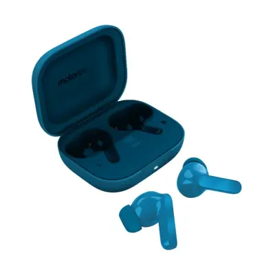Brezžične slušalke Motorola Moto Buds Bass modre barve