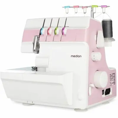 Overlock šivalni stroj Medion SO 90 91W 1200 RPM LED roza