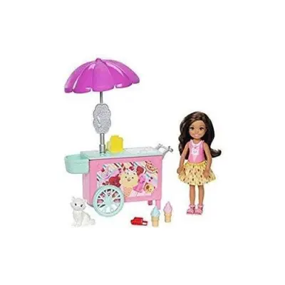 Igrača za dekleta Barbie Chelsea voziček za sladoled