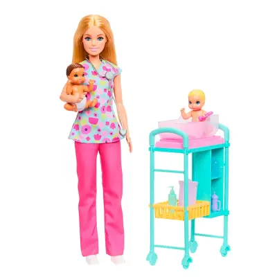 Igrača Barbie jmk12 Zdravnica z dojenčki