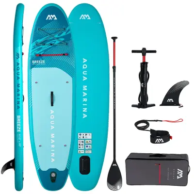Napihljiv SUP Aqua Marina Breeze z modrim dizajnom