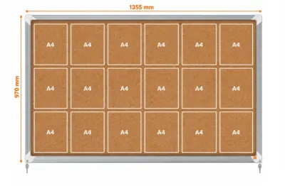 Tabla oglasna nobo notranja pluta s ključem 18xa4 1352x967mm 1902575
