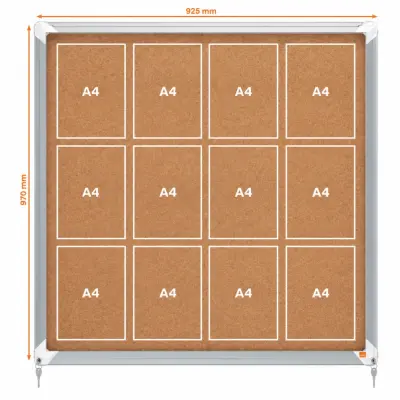 Tabla oglasna nobo notranja pluta s klučem premium plus 12xa4 925x970mm 1901587