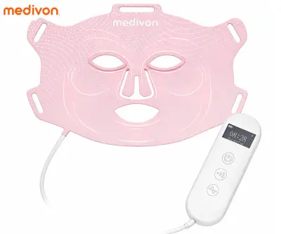 MEDIVON LUMI FIT maska za LED svetlobno terapijo, profesionalna / medicinska, regeneracija / Red Light Therapy, polnilna baterija, 264 LED diod