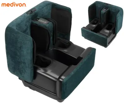 MEDIVON ELYSIUM 2V1 masažna naprava za noge, profesionalna, SHIATSU ELITE 360 masaža, sproščanje / raztezanje / regeneracija, 18 načinov, SafeGuard