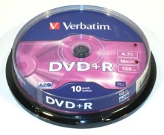 DVD+R 16X 10/1 CAKE VERBATIM