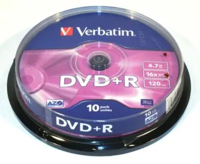 DVD+R 16X 10/1 CAKE VERBATIM