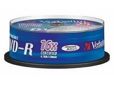 DVD-R 16X 25/1 PRINTABLE VERBATIM