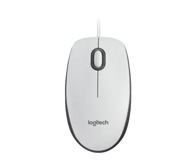 LOGITECH M100, miška, bela