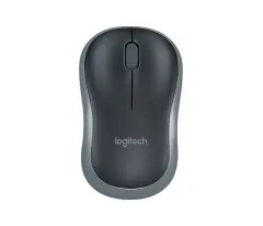 LOGITECH M185, brezžična miška, siva