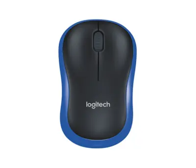 LOGITECH M185, brezžična miška, modra