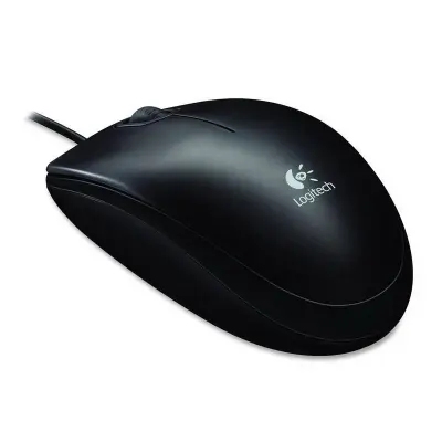 LOGITECH B100, miška, črna