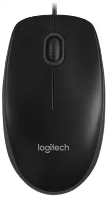 LOGITECH B100, miška, črna