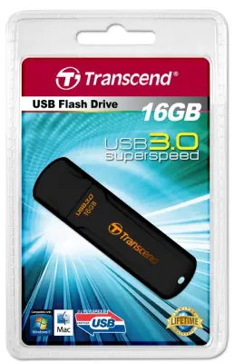 USB DRIVE JET700 16GB 3.0 TRANSCEND ČRN