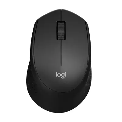 LOGITECH M330 Silent Plus, brezžična miška, črna