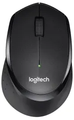 LOGITECH M330 Silent Plus, brezžična miška, črna