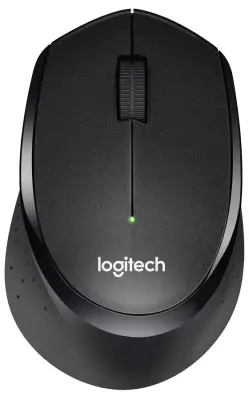 LOGITECH M330 Silent Plus, brezžična miška, črna