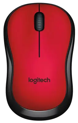 LOGITECH M220 Silent, brezžična miška, rdeča