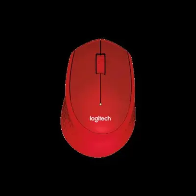 LOGITECH M330 Silent Plus, brezžična miška, rdeča
