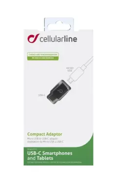 ADAPTER MICRO USB-TYPE C CELLULAR LINE