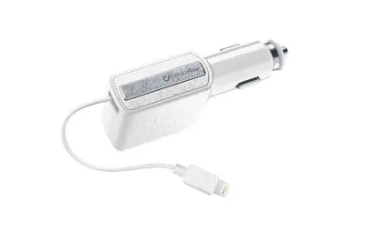 CELLULAR MFI2A 10W IPHONE avtopolnilec z izvlečnim lightning kablom
