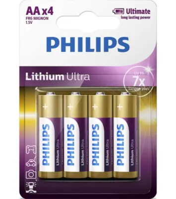 PHILIPS BATERIJA AA - LIT HIUM ULTRA BLISTER 4 KOS