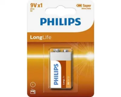PHILIPS BATERIJA 9V LONGLIFE 1 KOS