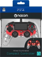 TOPMEDIA Nacon žični igralni plošček za PS4, svetlo rdeč