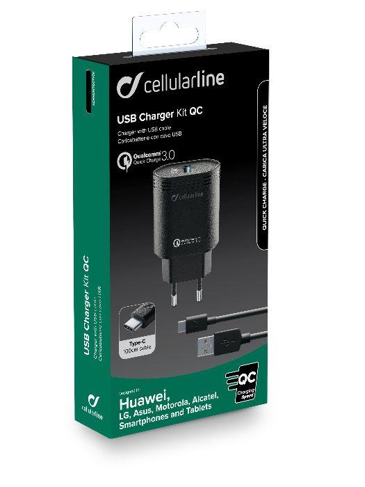 HIŠNI POLNILEC+USB-C KABE SET CELLULAR LINE | Big Bang
