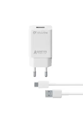 HIŠNI POLNILEC+USB-C KABE SET BEL CELLULAR LINE