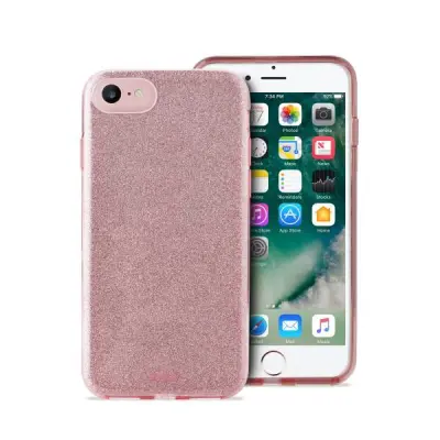 OVITEK IPHONE 6/7/8 Z BLEŠČICAMI ROZA. PURO