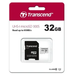 SDHC MICRO 32GB 300S + SD ADAPTER TRANSCEND