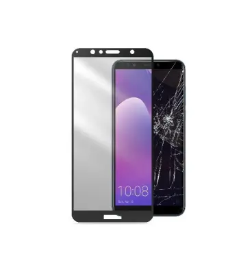 STEKLO ZA Y7 2018 ČRNO CELLULAR LINE