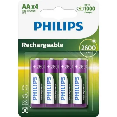 PHILIPS BATERIJA AA - POLNILNA BLISTER 4 KOS