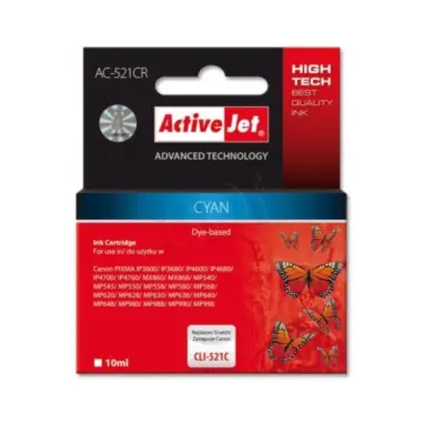 ACTIVEJET CANON CLI-521C CYAN KOMPAT. KARTUŠA