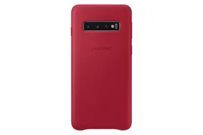 SAMSUNG GALAXY S10+ LEATHER COVER RED
