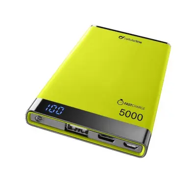 CELLULAR MANTA Powerbank 5.000 mAh prenosna baterija rumena