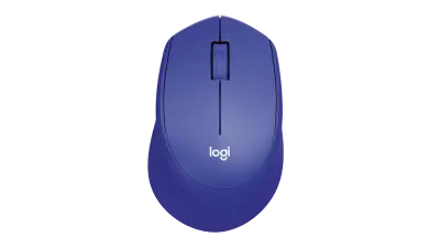 LOGITECH M330 Silent Plus, brezžična miška, modra