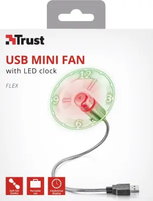 TRUST Flex USB Mini Fan + LED Hologram ura
