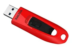 USB DRIVE ULTRA 64GB RED SANDISK 3.0