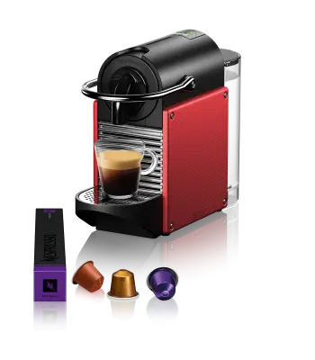 NESPRESSO Pixie Titan rdeč kavni aparat