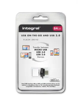 64GB MICRO FUSION USB 3.0 OTG KLJUČ INTEGRAL