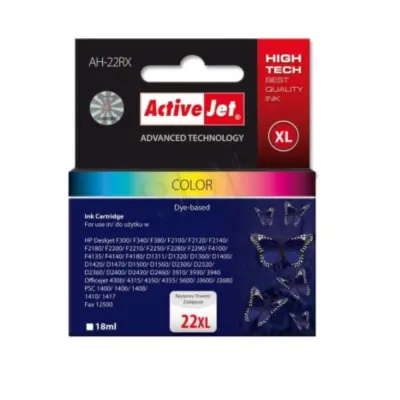 KOMPLET BARVNIH ČRNIL HP C9352A 22XL ACTIVEJET