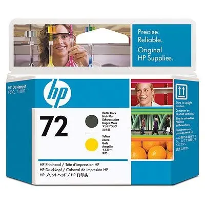 HP 72 mat črna in rumena kartuša