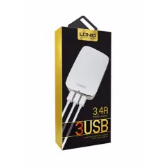 LDNIO USB 3 PORT S 5V/3.4A/17W A3304 polnilec bel