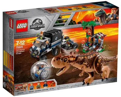 Lego Jurassic world Pobeg pred karnotavrom z žirosfero - 75929