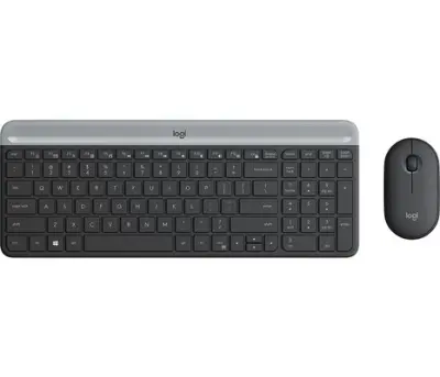 LOGITECH MK470, brezžični komplet tipkovnice in miške, grafitna